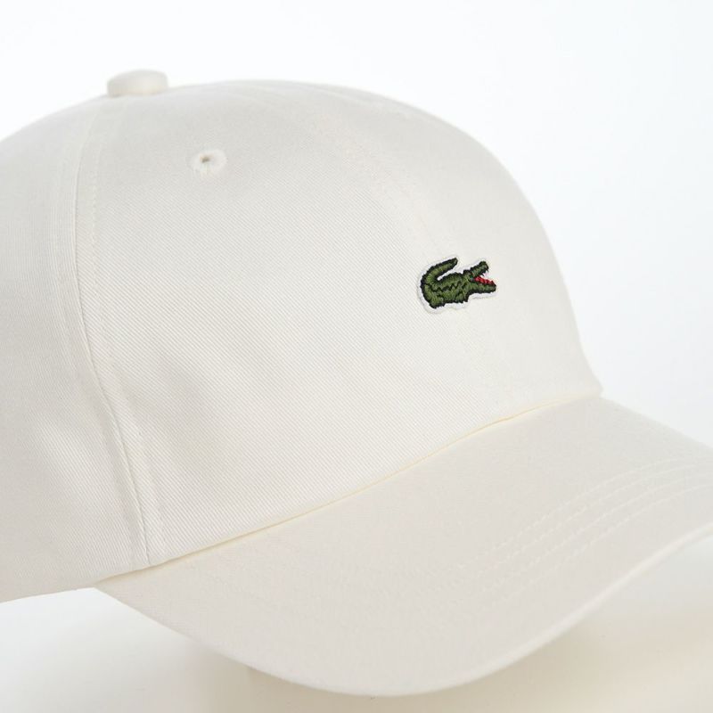 ラコステのキャップ BASIC COTTON CAP（ベーシックコットンキャップ） L1279 ホワイト