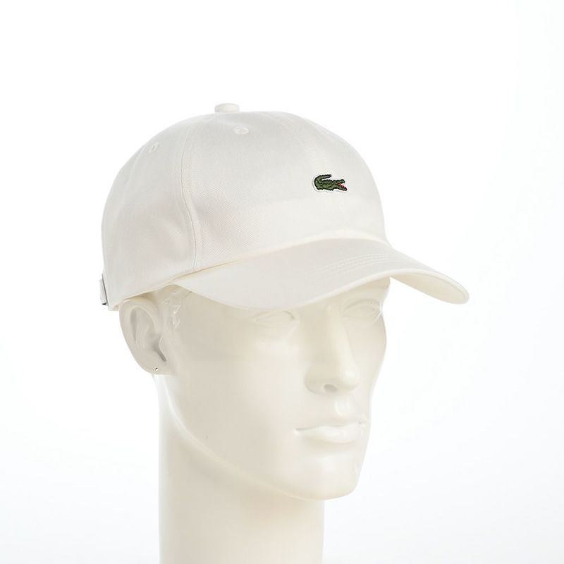 ラコステのキャップ BASIC COTTON CAP（ベーシックコットンキャップ） L1279 ホワイト