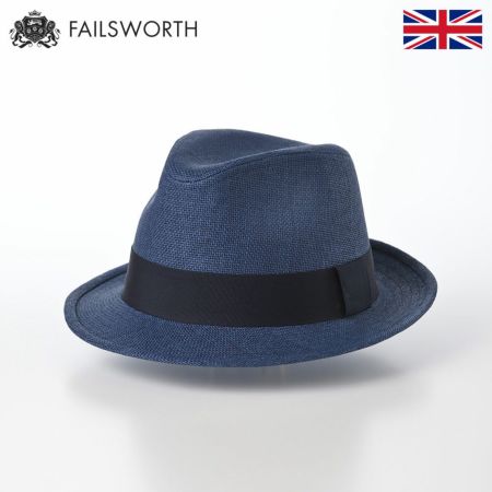 フェイルスワースの布帛ソフトハット Paperstraw Trilby（ペーパーストロー トリルビー） ネイビー