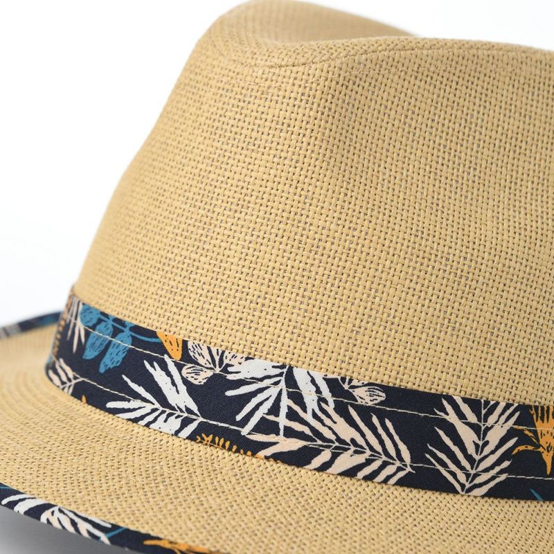 フェイルスワースのストローハット Malibu Trilby（マリブ トリルビー） ベージュ