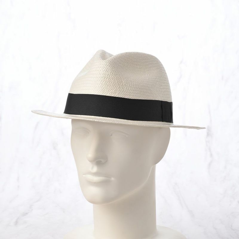 エロイ ベルナールのパナマハット Flat Panama Hat（フラット パナマハット） ホワイト