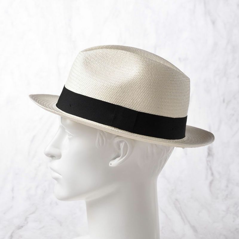 エロイ ベルナールのパナマハット Flat Panama Hat（フラット パナマハット） ホワイト