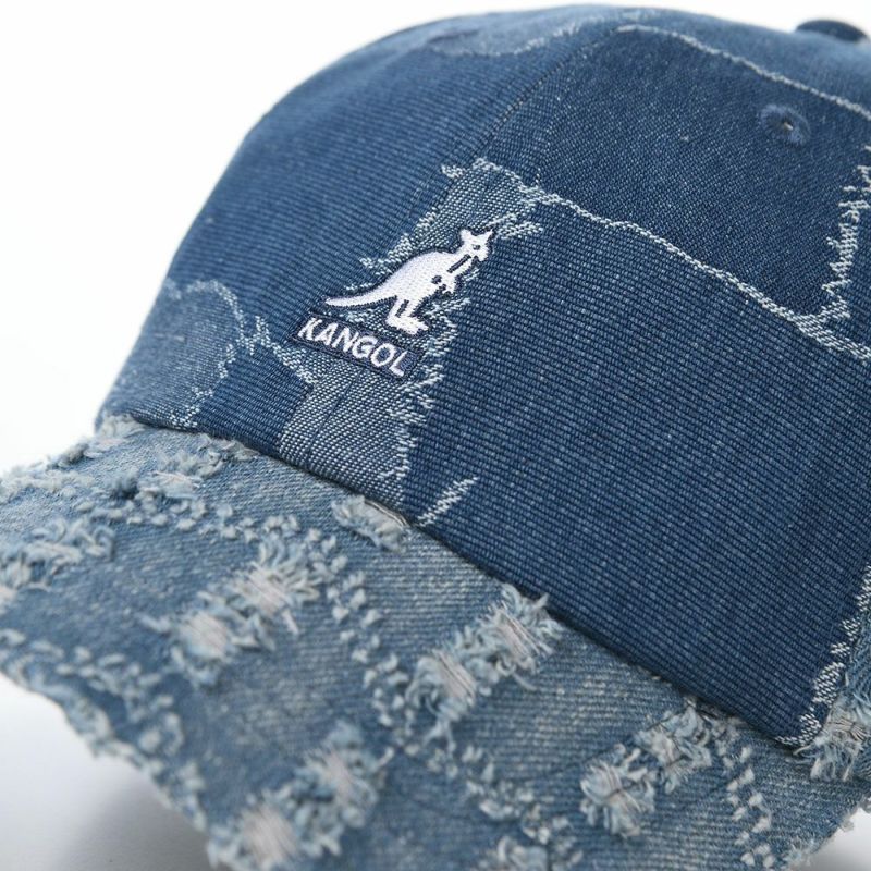 カンゴールのキャップ DENIM MASHUP BASEBALL（デニム マッシュアップ ベースボール） ブルー