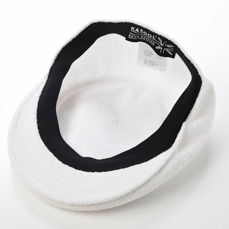 KANGOL レザー　ハンチング　ホワイト　牛革 カンゴール KANGOL ウール Wool 504 ハンチング ホワイト 白