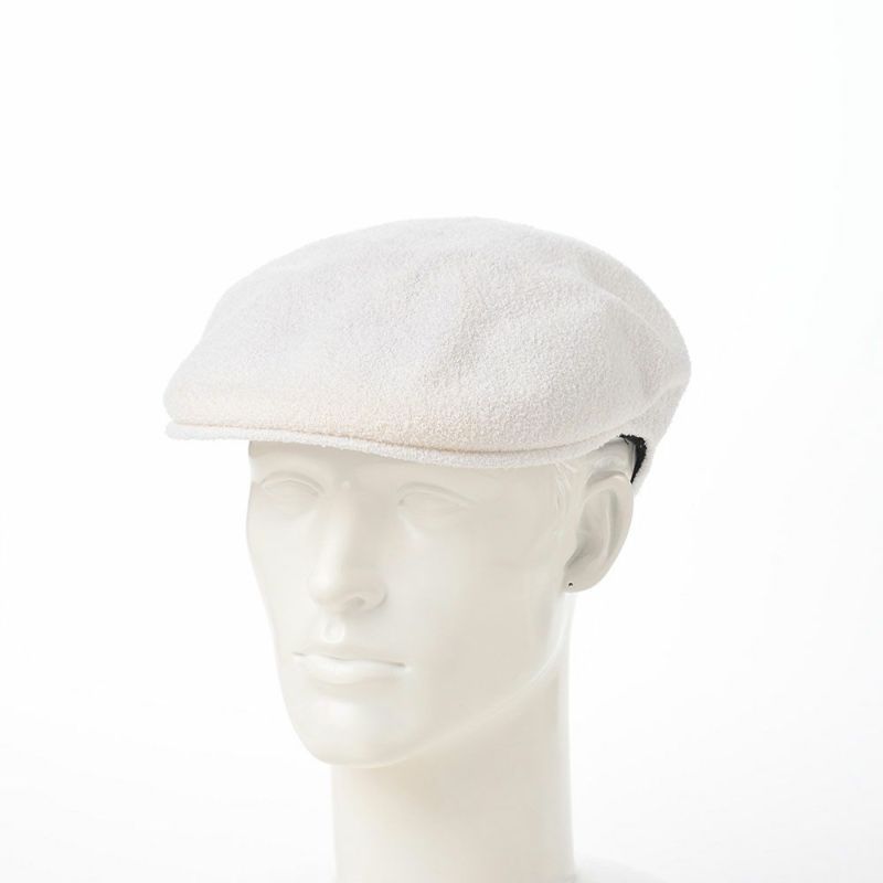 KANGOL レザー　ハンチング　ホワイト　牛革 カンゴール ハンチング BERMUDA 504（バミューダ ハンチング