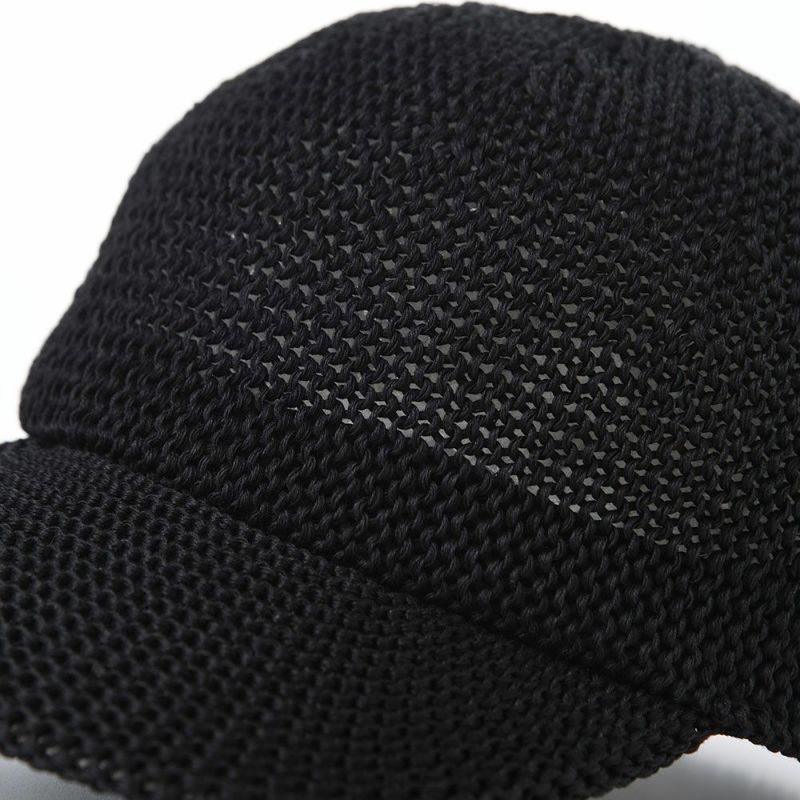 レッターのニットキャップ Sharly Cotton Cap（シャーリー コットン キャップ） ブラック