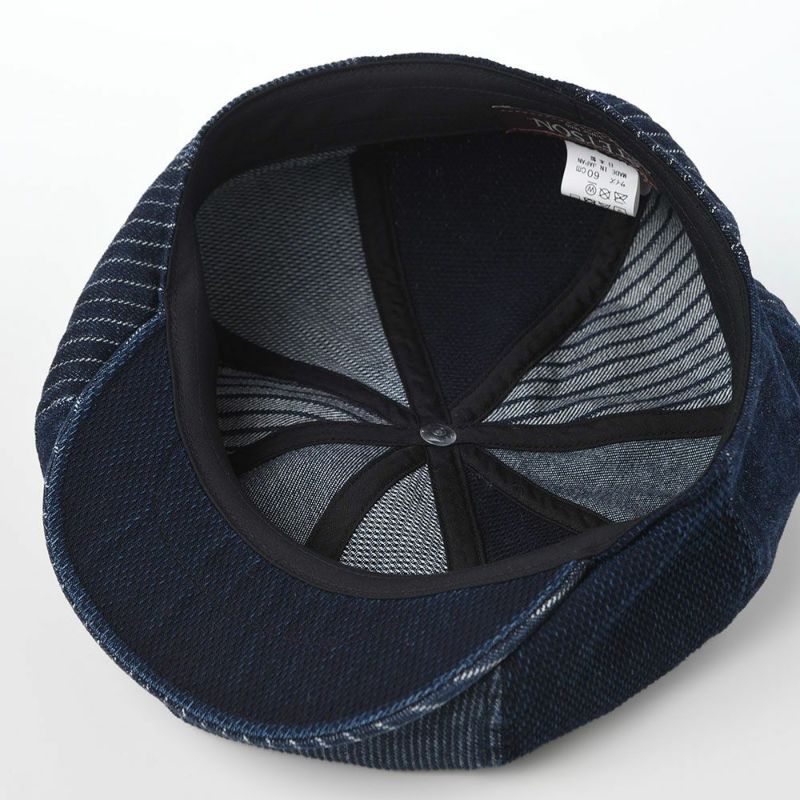 ステットソンのキャスケット PATCHWORK DENIM CASQUETTE（パッチワークデニム キャスケット） SE767 ネイビー