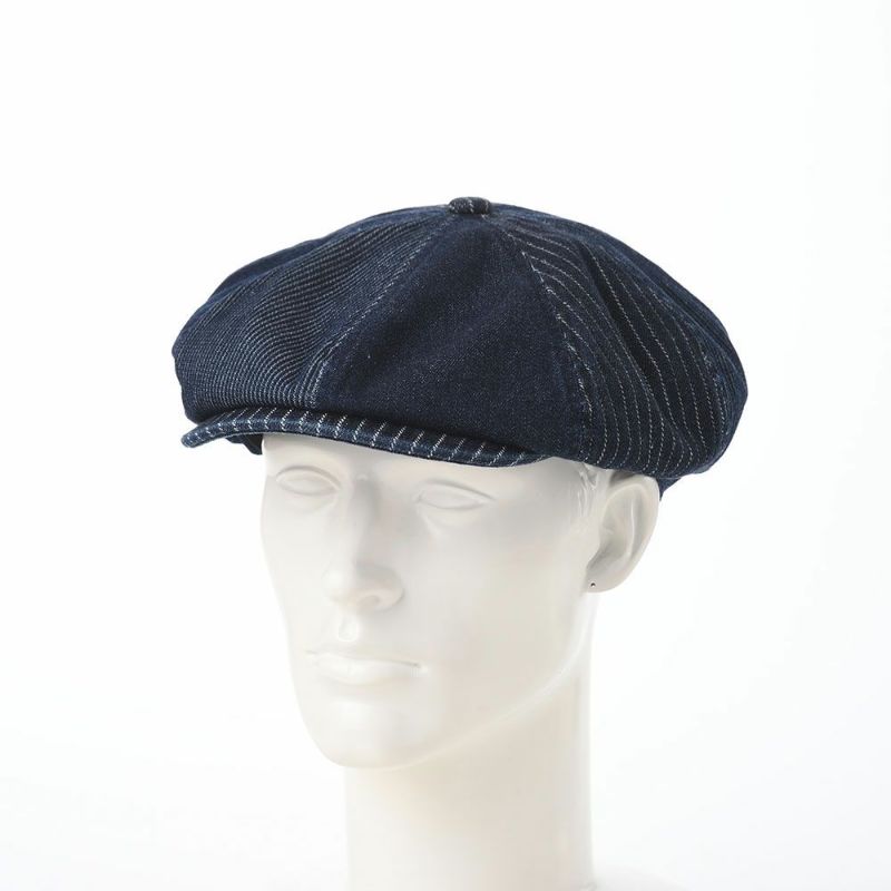 ステットソンのキャスケット PATCHWORK DENIM CASQUETTE（パッチワークデニム キャスケット） SE767 ネイビー