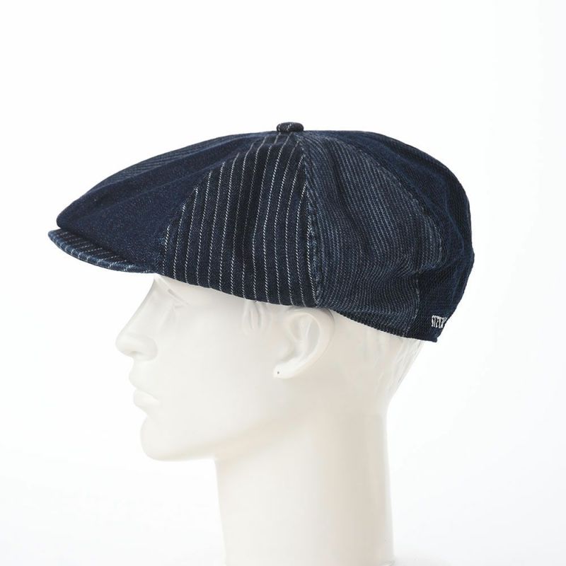 ステットソンのキャスケット PATCHWORK DENIM CASQUETTE（パッチワークデニム キャスケット） SE767 ネイビー