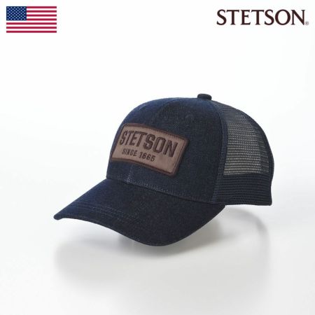 ステットソンのキャップ WASHER DENIM MESH CAP（ワッシャーデニム メッシュキャップ） SE774 ネイビー