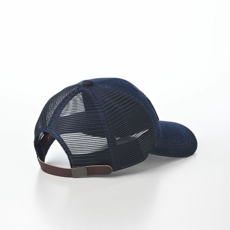 ステットソンのキャップ WASHER DENIM MESH CAP（ワッシャーデニム メッシュキャップ） SE774 ネイビー