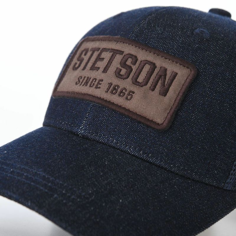 ステットソンのキャップ WASHER DENIM MESH CAP（ワッシャーデニム メッシュキャップ） SE774 ネイビー