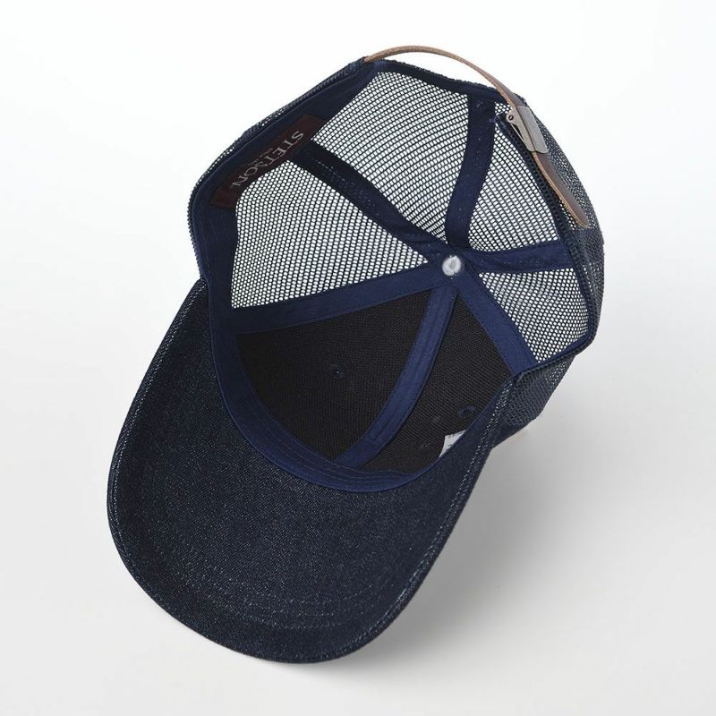 ステットソンのキャップ WASHER DENIM MESH CAP（ワッシャーデニム メッシュキャップ） SE774 ネイビー