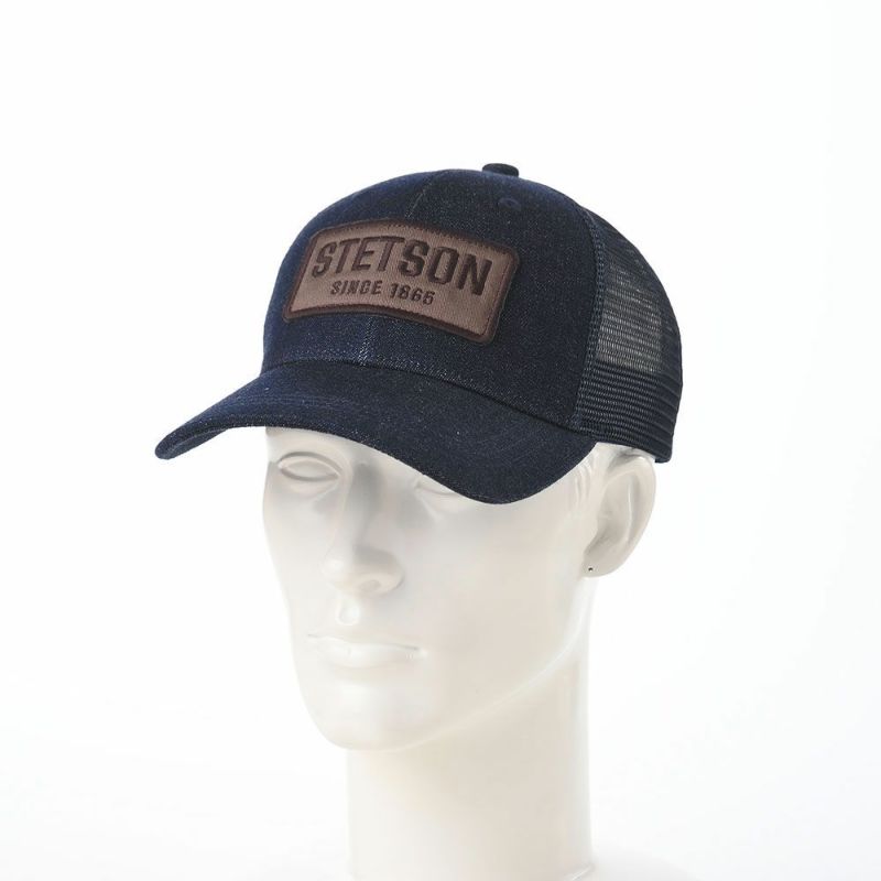 ステットソンのキャップ WASHER DENIM MESH CAP（ワッシャーデニム メッシュキャップ） SE774 ネイビー