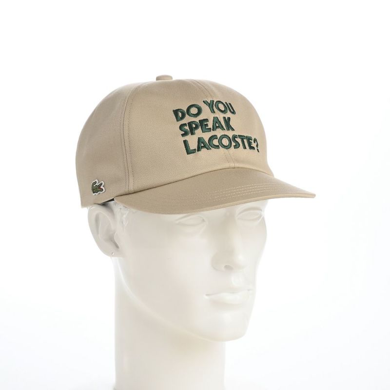 ラコステのキャップ MESSAGE CAP（メッセージ キャップ） L1304 ベージュ