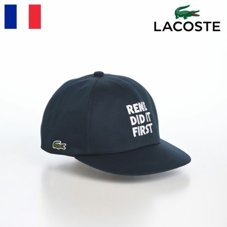 ラコステのキャップ MESSAGE CAP（メッセージ キャップ） L1304 ネイビー