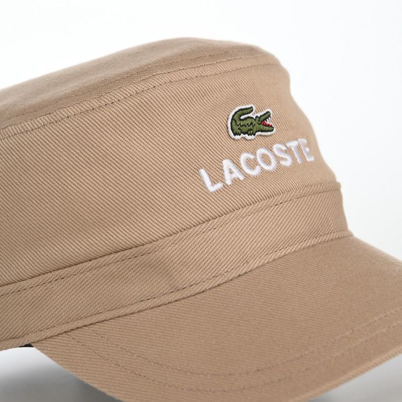 ラコステのワークキャップ LOGO DE GAULLE CAP（ロゴ ドゴールキャップ） L1308 ベージュ