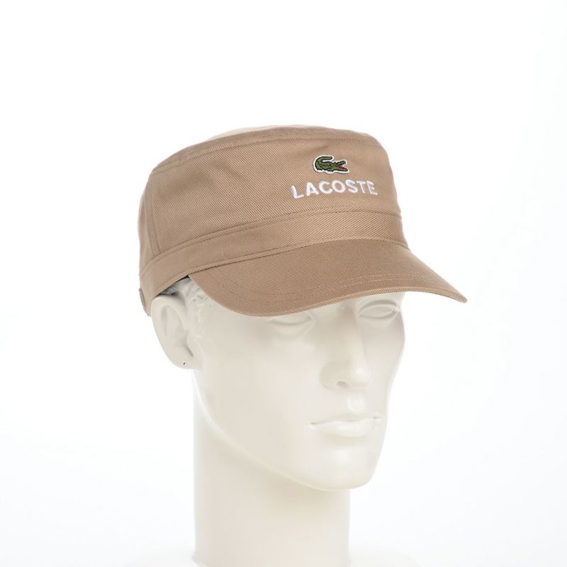 ラコステのワークキャップ LOGO DE GAULLE CAP（ロゴ ドゴールキャップ） L1308 ベージュ