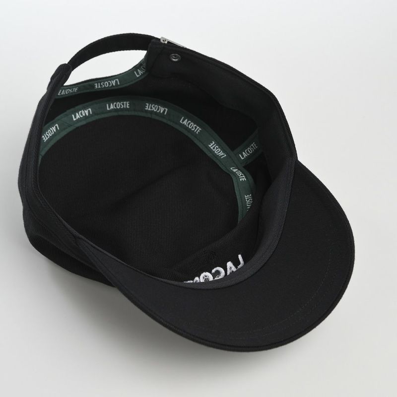 ラコステのワークキャップ LOGO DE GAULLE CAP（ロゴ ドゴールキャップ） L1308 ブラック