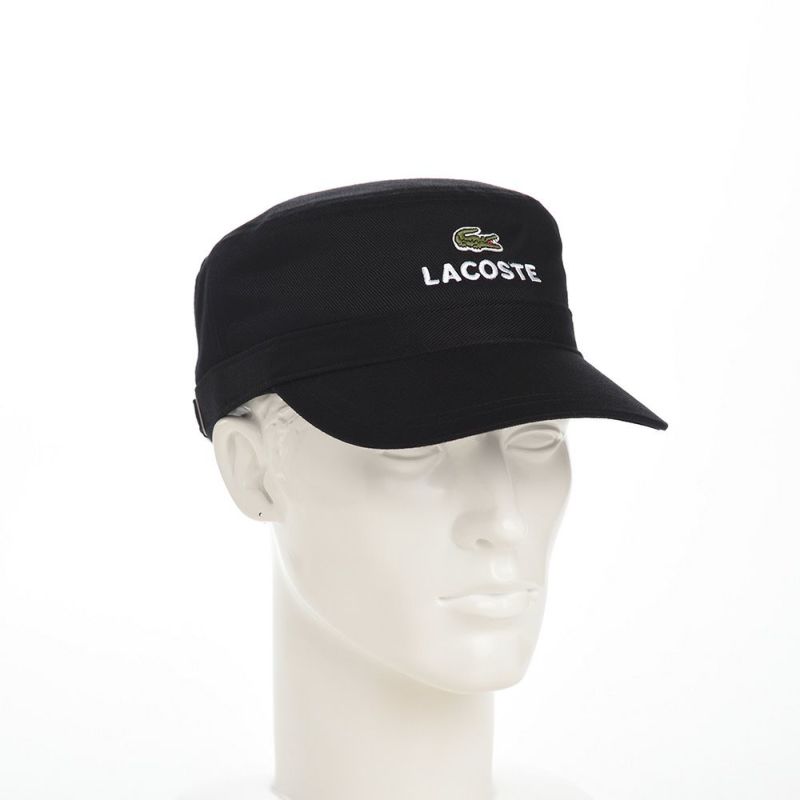 ラコステのワークキャップ LOGO DE GAULLE CAP（ロゴ ドゴールキャップ） L1308 ブラック