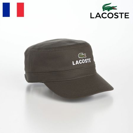 ラコステのワークキャップ LOGO DE GAULLE CAP（ロゴ ドゴールキャップ） L1308 カーキ