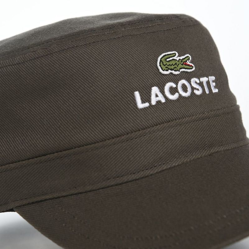 ラコステのワークキャップ LOGO DE GAULLE CAP（ロゴ ドゴールキャップ） L1308 カーキ