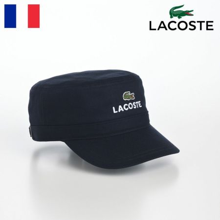 ラコステのワークキャップ LOGO DE GAULLE CAP（ロゴ ドゴールキャップ） L1308 ネイビー