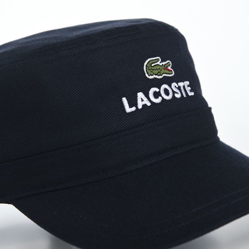 ラコステのワークキャップ LOGO DE GAULLE CAP（ロゴ ドゴールキャップ） L1308 ネイビー