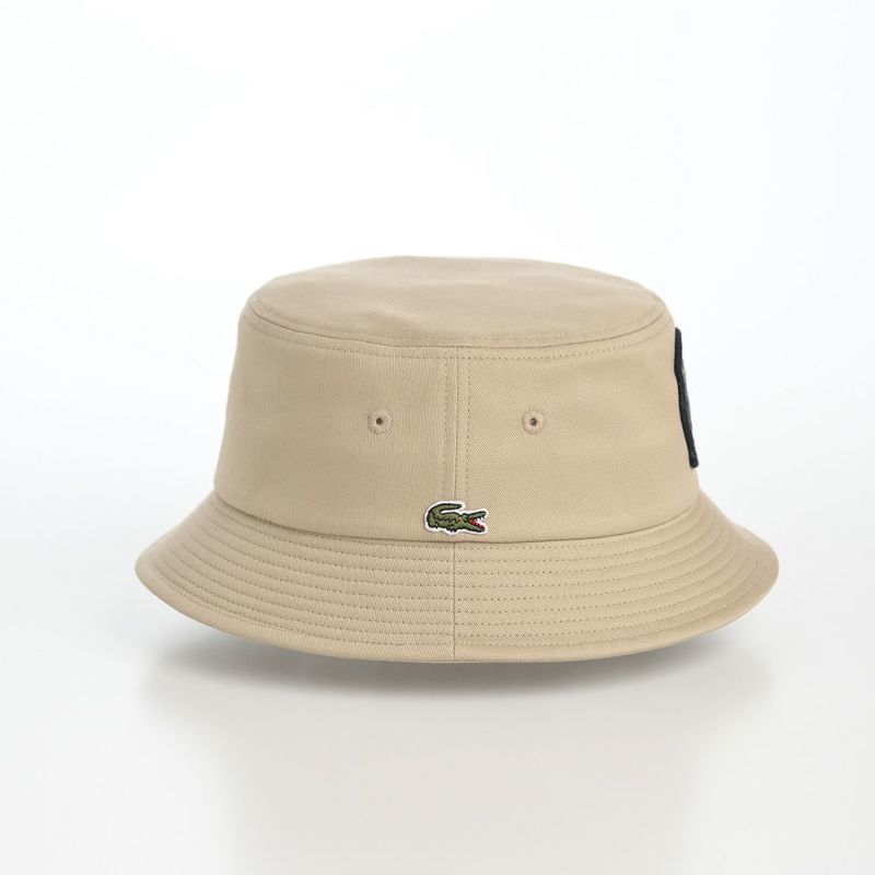 ラコステのバケットハット EMBLEM BUCKET HAT（エンブレム バケットハット） L1302 ベージュ