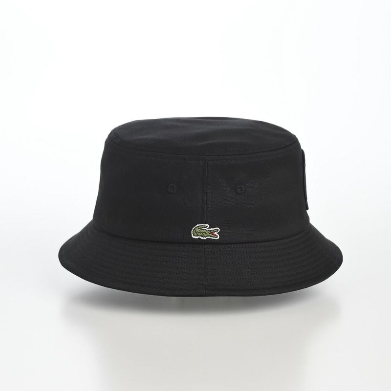 ラコステのバケットハット EMBLEM BUCKET HAT（エンブレム バケットハット） L1302 ブラック