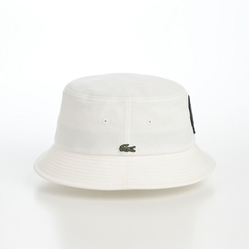 ラコステのバケットハット EMBLEM BUCKET HAT（エンブレム バケットハット） L1302 ホワイト