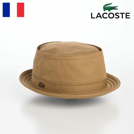 ラコステのポークパイハット TWILL PORKPIE HAT（ツイル ポークパイハット） L1314 ベージュ