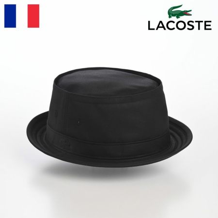 ラコステのポークパイハット TWILL PORKPIE HAT（ツイル ポークパイハット） L1314 ブラック