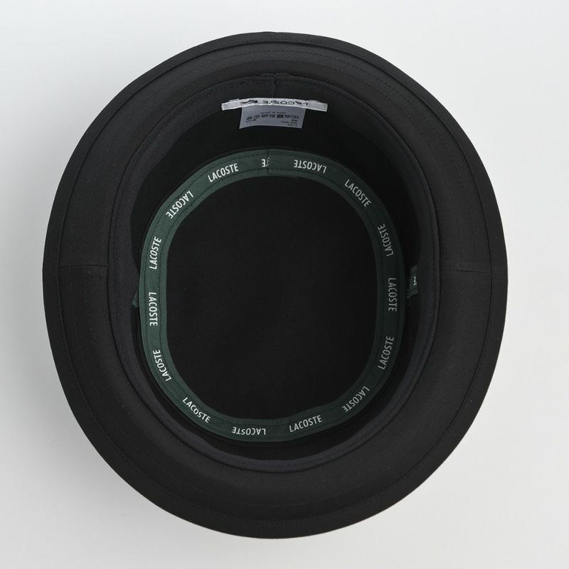 ラコステのポークパイハット TWILL PORKPIE HAT（ツイル ポークパイハット） L1314 ブラック