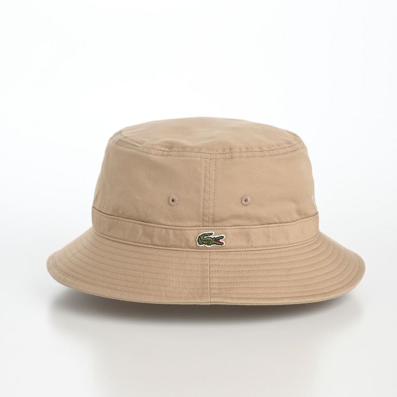 ラコステのバケットハット WASHED LOGO BUCKET HAT（ウォッシュドロゴ バケットハット） L1317 ベージュ