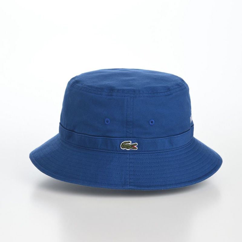 ラコステのバケットハット WASHED LOGO BUCKET HAT（ウォッシュドロゴ バケットハット） L1317 ブルー