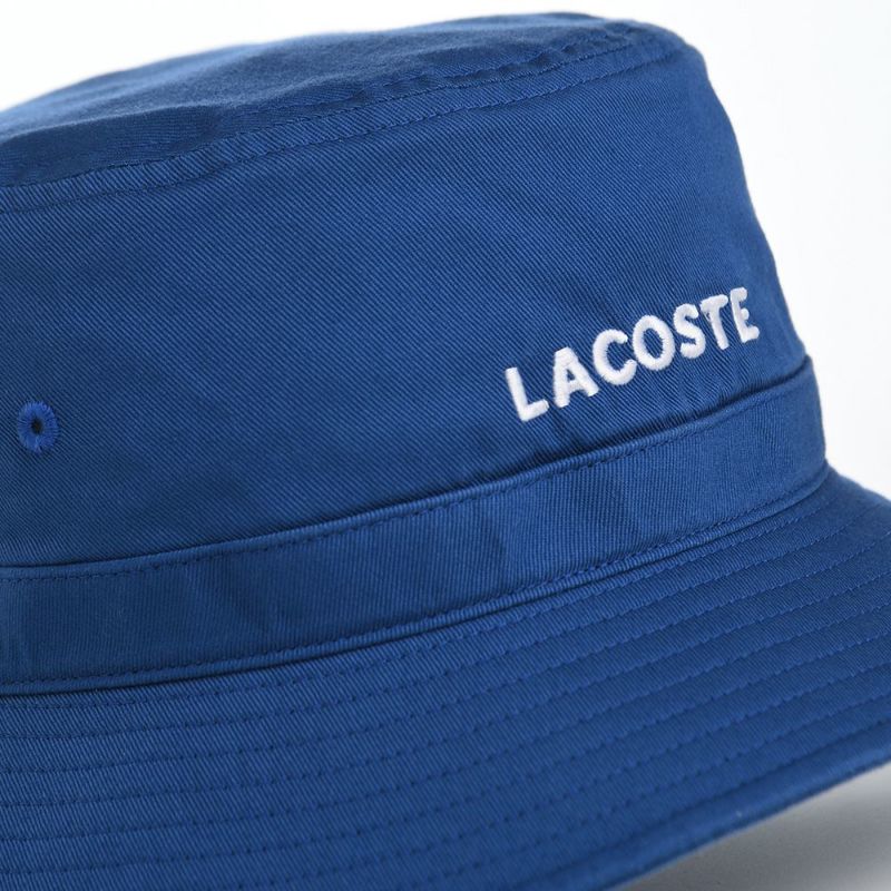 ラコステのバケットハット WASHED LOGO BUCKET HAT（ウォッシュドロゴ バケットハット） L1317 ブルー