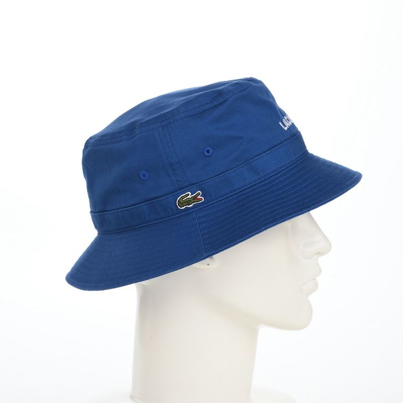 ラコステのバケットハット WASHED LOGO BUCKET HAT（ウォッシュドロゴ バケットハット） L1317 ブルー