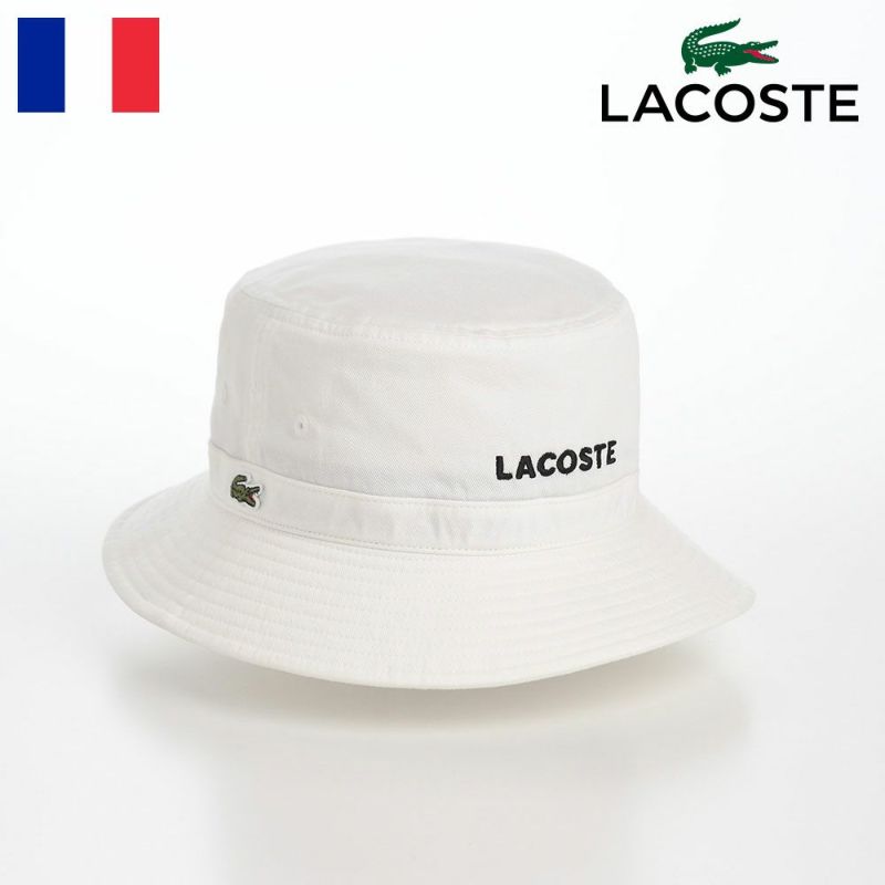 ラコステ バケットハット WASHED LOGO BUCKET HAT（ウォッシュドロゴ 