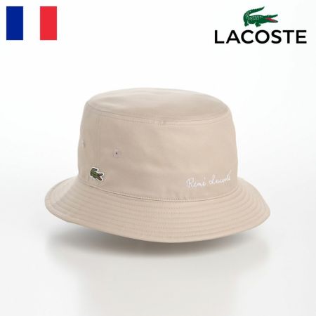 ラコステ バケットハット WASHED LOGO BUCKET HAT（ウォッシュドロゴ 