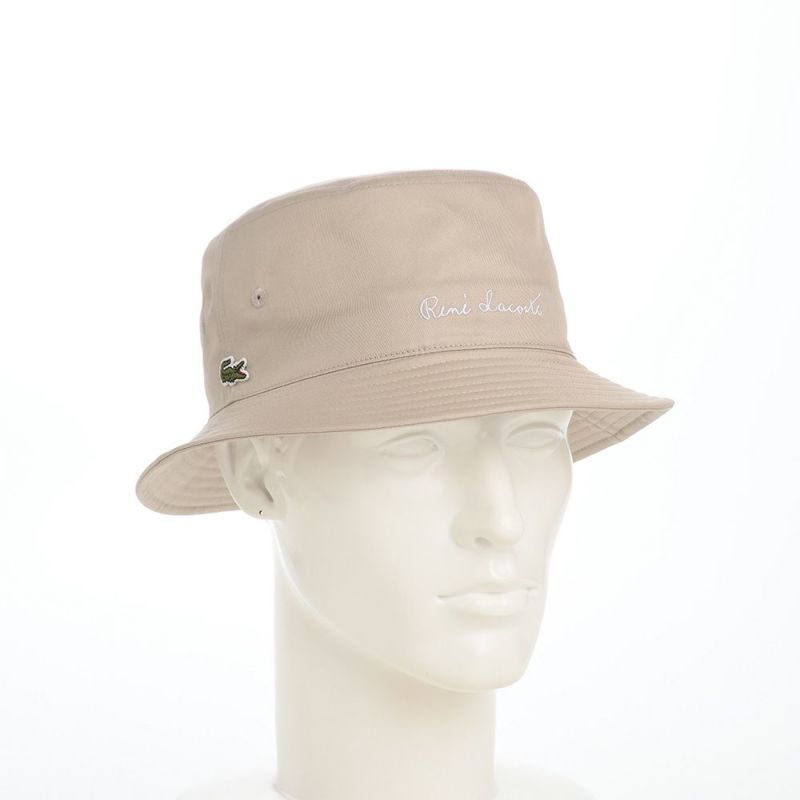 ラコステのバケットハット RENE BUCKET HAT（ルネ バケットハット） L7133 ベージュ