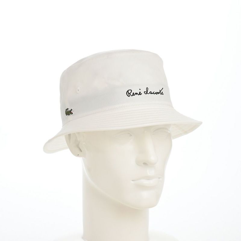 ラコステのバケットハット RENE BUCKET HAT（ルネ バケットハット） L7133 オフホワイト