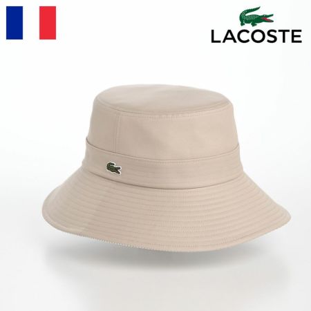 ラコステのバケットハット BASIC LONG BRIM HAT（ベーシック ロングブリム ハット） L7135 ベージュ