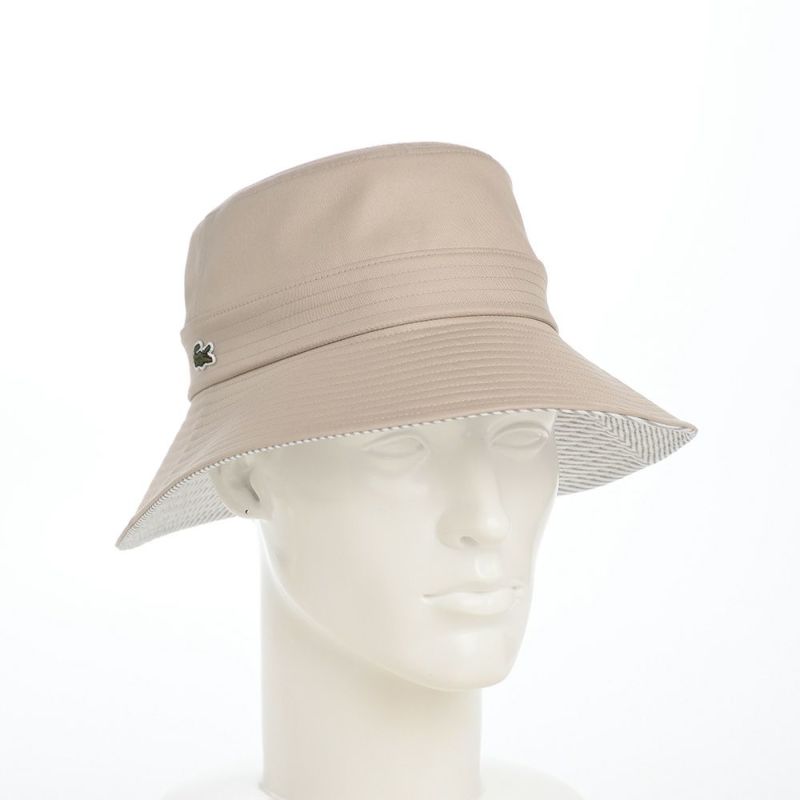 ラコステのバケットハット BASIC LONG BRIM HAT（ベーシック ロングブリム ハット） L7135 ベージュ