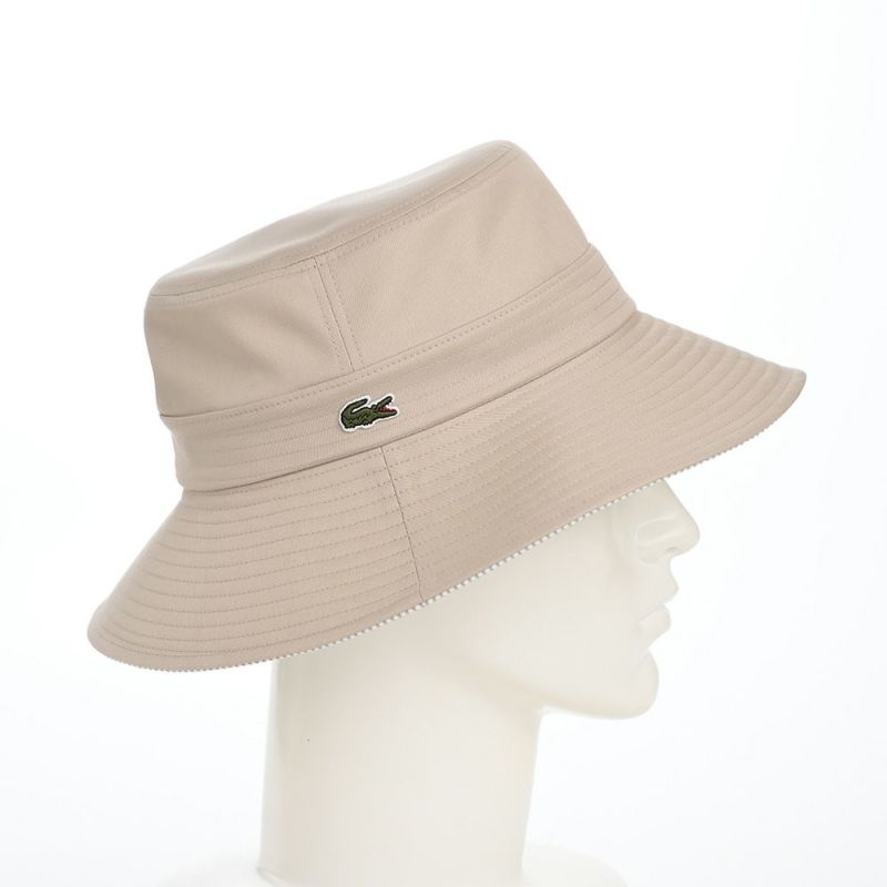 ラコステのバケットハット BASIC LONG BRIM HAT（ベーシック ロングブリム ハット） L7135 ベージュ