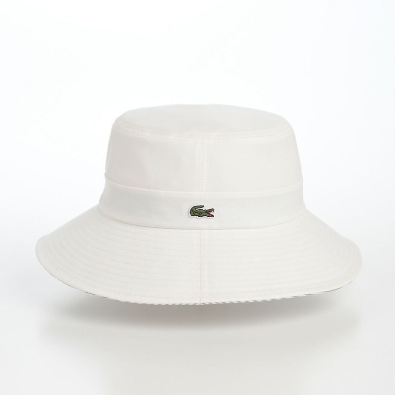 ラコステのバケットハット BASIC LONG BRIM HAT（ベーシック ロングブリム ハット） L7135 オフホワイト