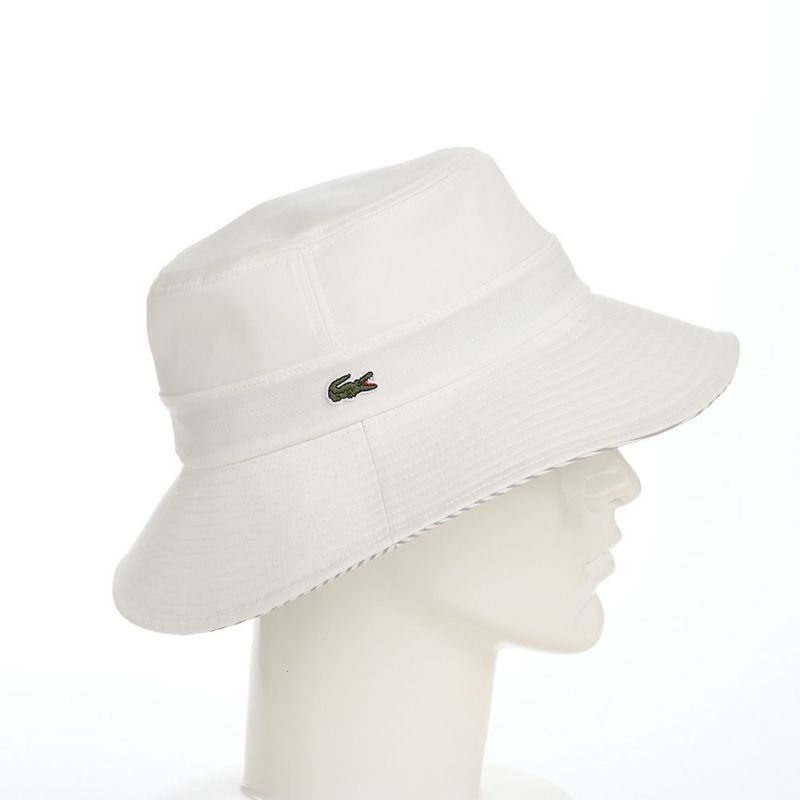 ラコステのバケットハット BASIC LONG BRIM HAT（ベーシック ロングブリム ハット） L7135 オフホワイト