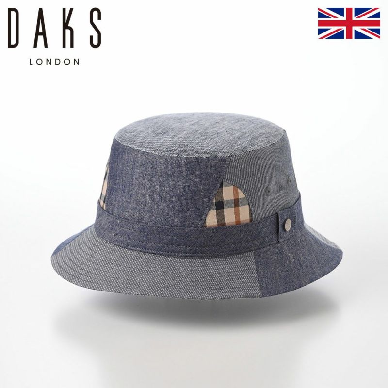 ダックスのバケットハット Hat Pattern Patchwork（ハット パターン パッチワーク） D1821 ネイビー