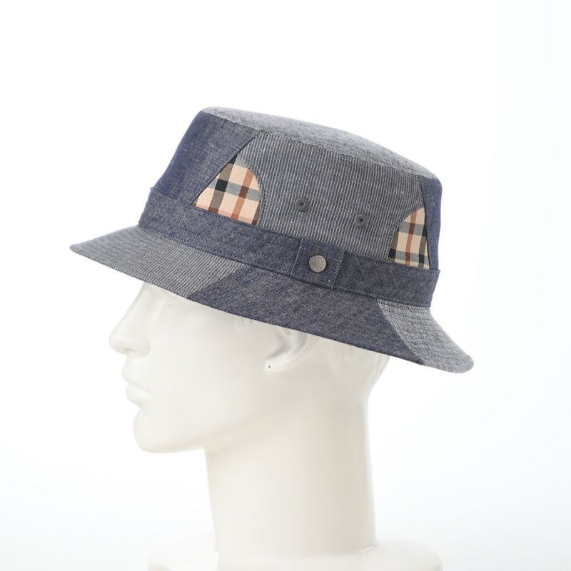 ダックスのバケットハット Hat Pattern Patchwork（ハット パターン パッチワーク） D1821 ネイビー