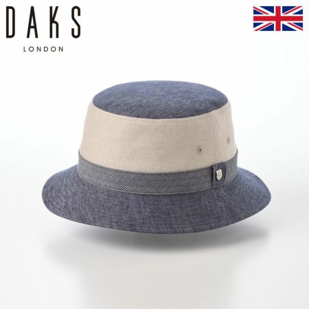 ダックスのバケットハット Hat Combi Linen（ハット コンビリネン） D1822 ネイビー